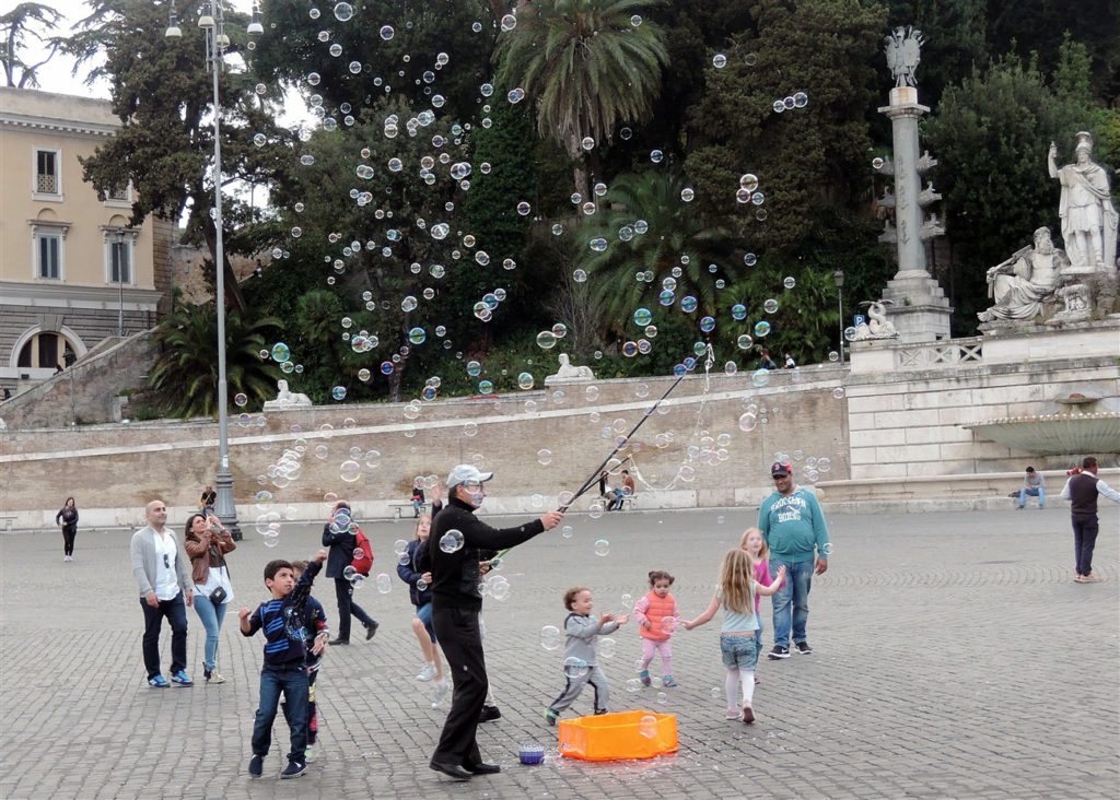 Bubbles in the square
