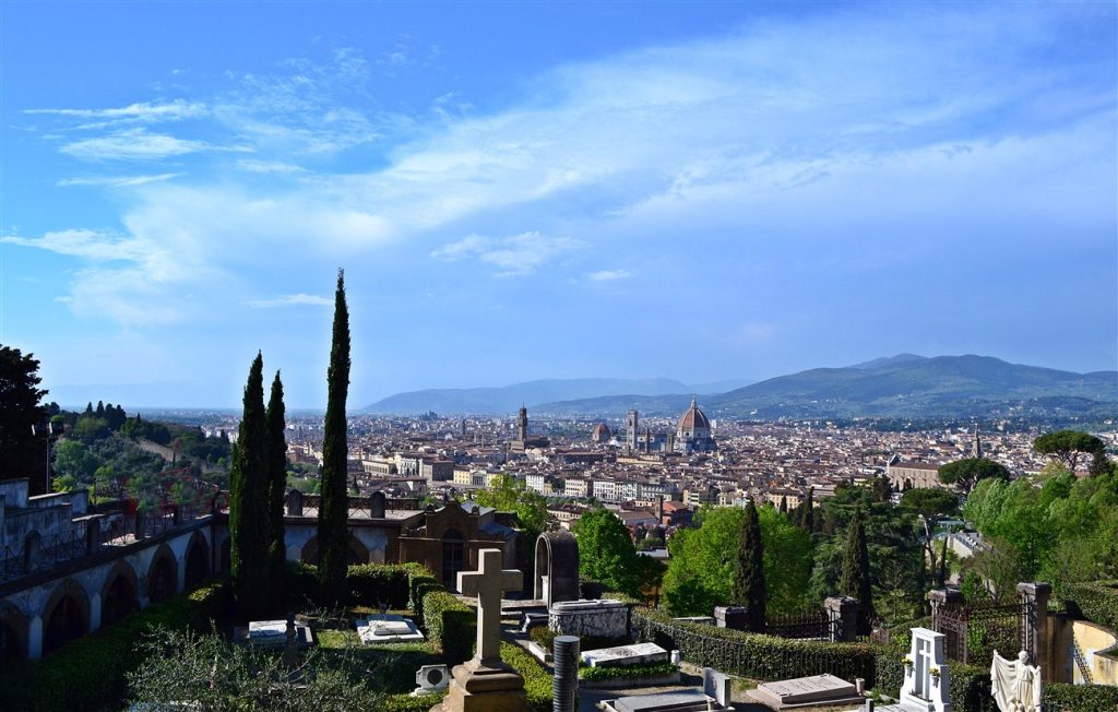Panorama of Florence from grounds of San Mioniato al Monte